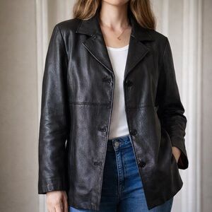 Wilson Black Leather Jacket for Women